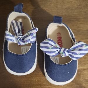 Blue Striped Kids Shoes